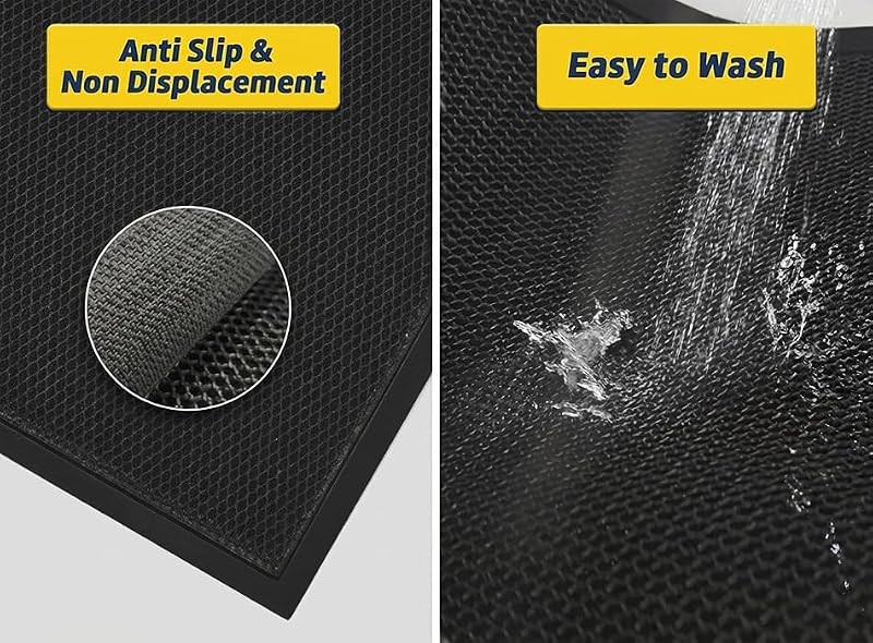 Heavy-Duty Quick-Dry Door Mat, 23"x35" Non-Slip Indoor & Outdoor Floor Mat