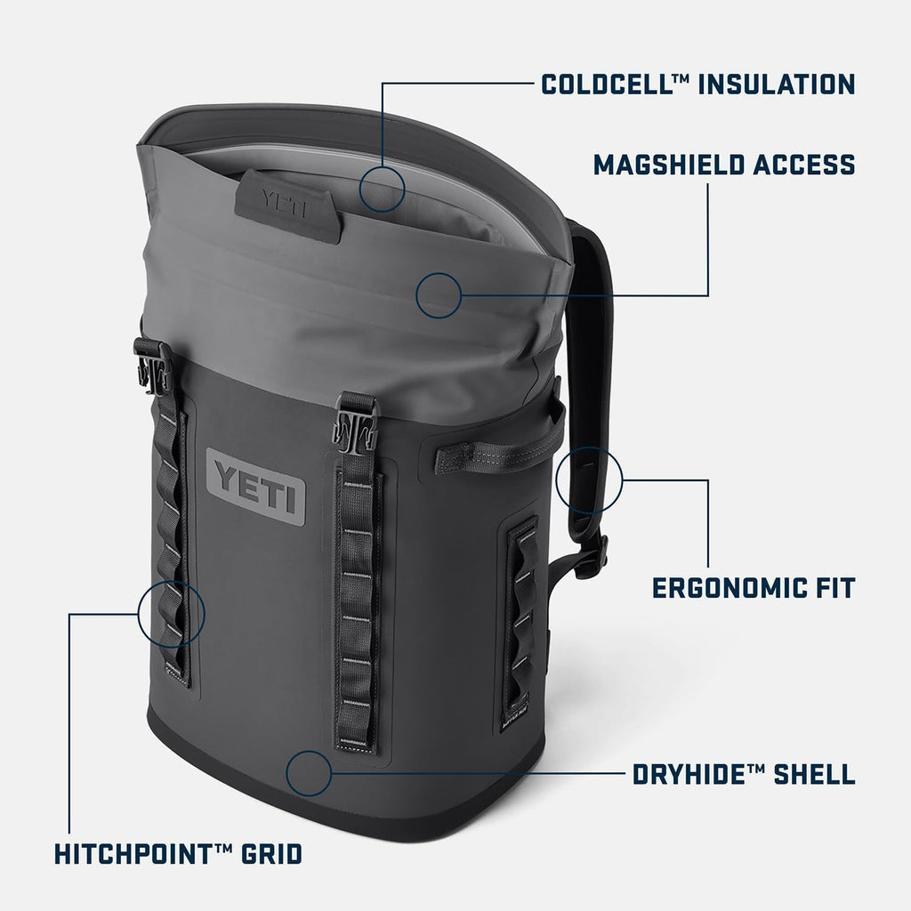 YETI Hopper M Series Backpack Cooler - Soft-Sided Design with MagShield Access for Easy Use