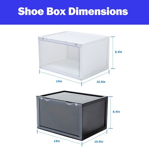 Letusto Premium Shoe Storage Boxes - Clear Plastic Shoe Throne Display Case (6 pack, Neon Green), Stackable Shelves Large Sneaker Containers Cases with Lids + 6 Hygiene Pads & Shapers