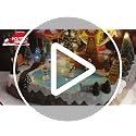 VCUTEKA Winter Carnival Christmas Village Scene with Moving Ferris Wheel & Skating Rink