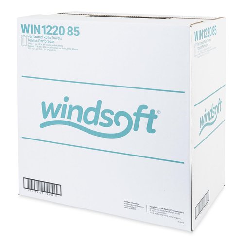 Windsoft Paper Towels, Bulk Pack of 30 Rolls, 85 Sheets Per Roll, Individually Wrapped, 2-Ply White Kitchen Towels, Embossed and For Enhanced Absorbency