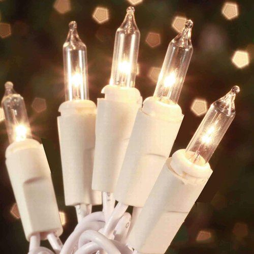 HISHINY Clear White Christmas Lights - 100 Count Indoor/Outdoor Holiday Decor | Red, White & Blue 4th of July
