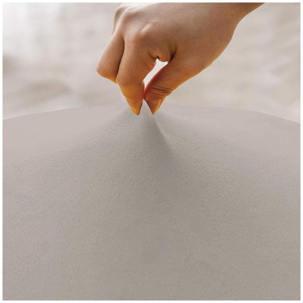 KELUINA Velvet Plush XL Dining Chair Covers, Stretch Chaircover, Spandex High Chairs Protector Covers Seat Slipcover with Elastic Band for Dining Chairs (Tauqe 1, Set of 4)