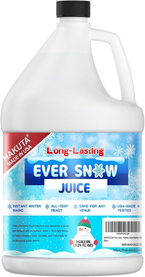 Hakuta Snow Machine Fluid - Long-Lasting Snow Juice for Perfect Winter Scenes | 1 Gallon