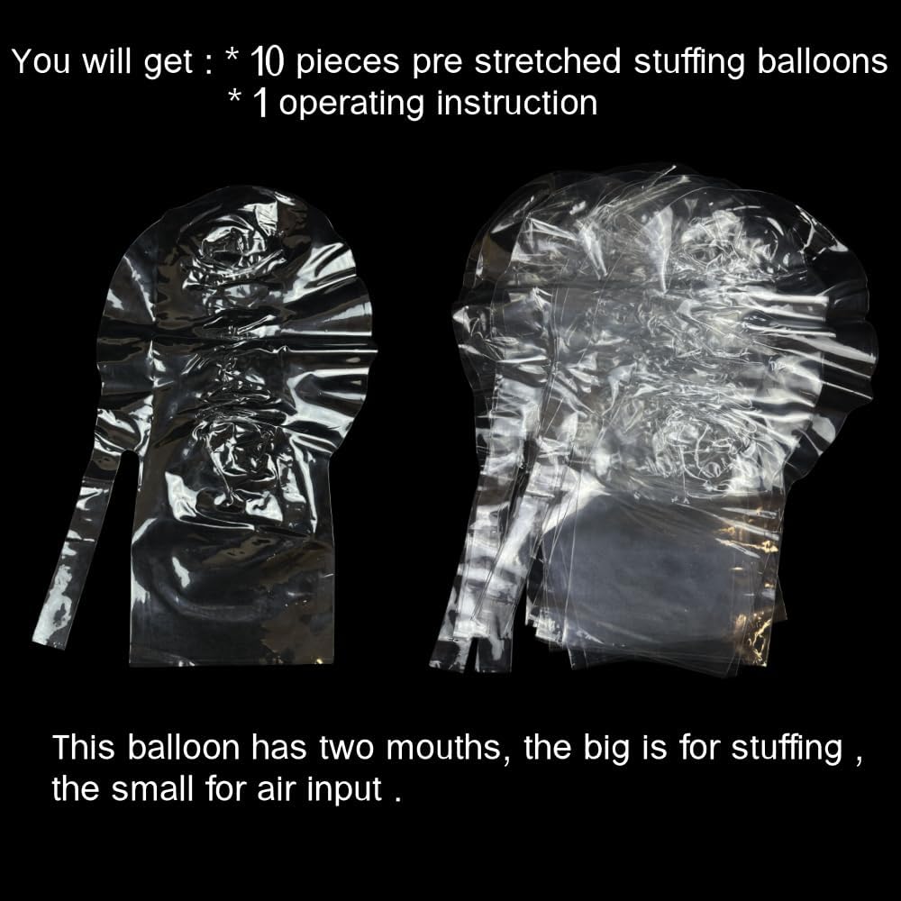 Skiennix Large Clear Balloons - Extra Wide Mouth Bubble BoBo Balloons | 10-Pack for Gifts & Decor