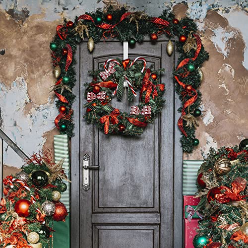 Adjustable Over the Door Wreath Hanger (14.9-25") - 20 lb Heavy Duty Metal Hook