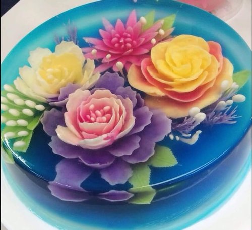 ANDRSAN Gelatin Jelly Art Starter Kit, 3D Flower Cake Decorating Tool, Set of 20 Piece DIY Needle Tips Pastry Tools