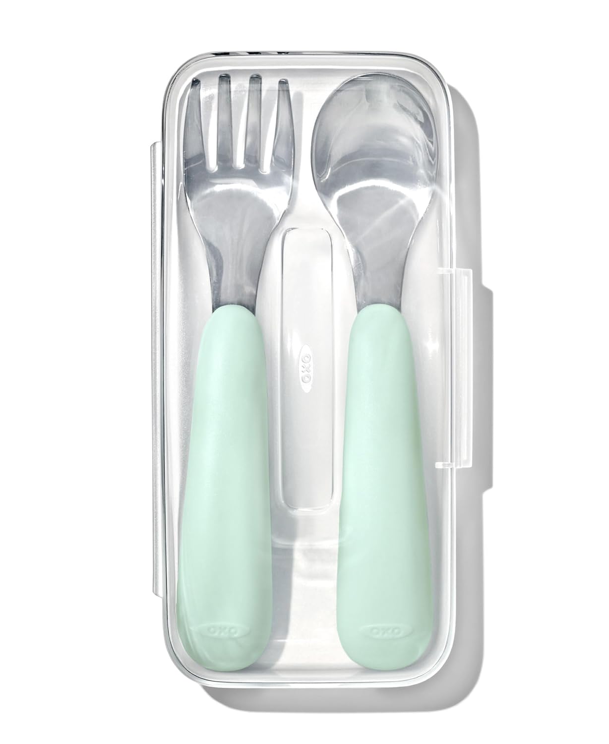 OXO Tot Fork and Spoon Set - On-The-Go Convenience in Stylish Opal Color