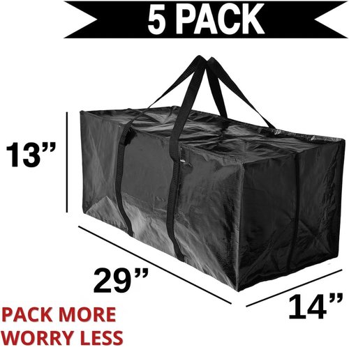 BAG-THAT! Extra Large Heavy-Duty Moving Bags - Stronger Handles & Zippered Closure for Easy Packing