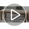 48-Inch Upholstered Dining Bench, Rustic Wood Bench with Nailhead Trim