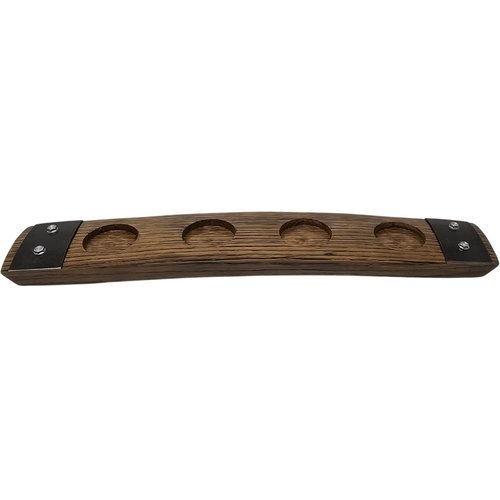 Barrel-Art Premium 4 Glass Whiskey Flight/Dark Walnut/No Glasses