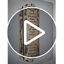 2 Pack Brass Mezuzah Case with Hebrew Scroll and Blessing Plaque, 4.7 Inch