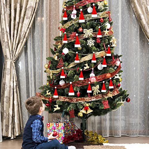 FOIMAS 36 Pack Mini Santa Hats for Wine Bottles & Party Decor