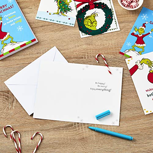 Hallmark Grinch Christmas Cards Boxed Assortment – 24 Envelopes Included