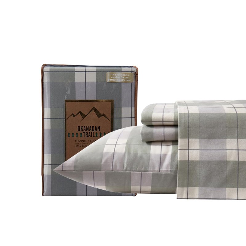 New Season Naturally Yours - 100% Cotton King Flannel Sheet Set Softly Brushed Cotton Flannel Sheets - Stylish Printed Bed Sheets - Warm, Breathable Bed Sheets Set