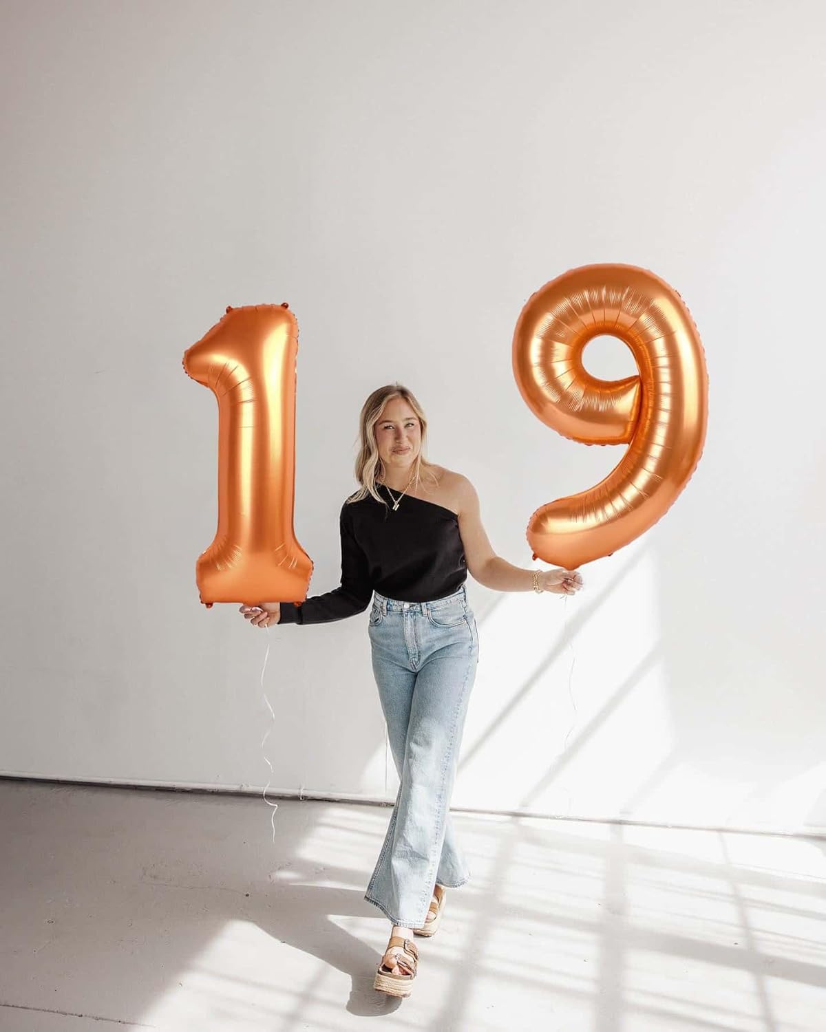 Orange Number 2 Balloon - 40 Inch 2nd Birthday Decoration for Kids | Sparkling Party Decor