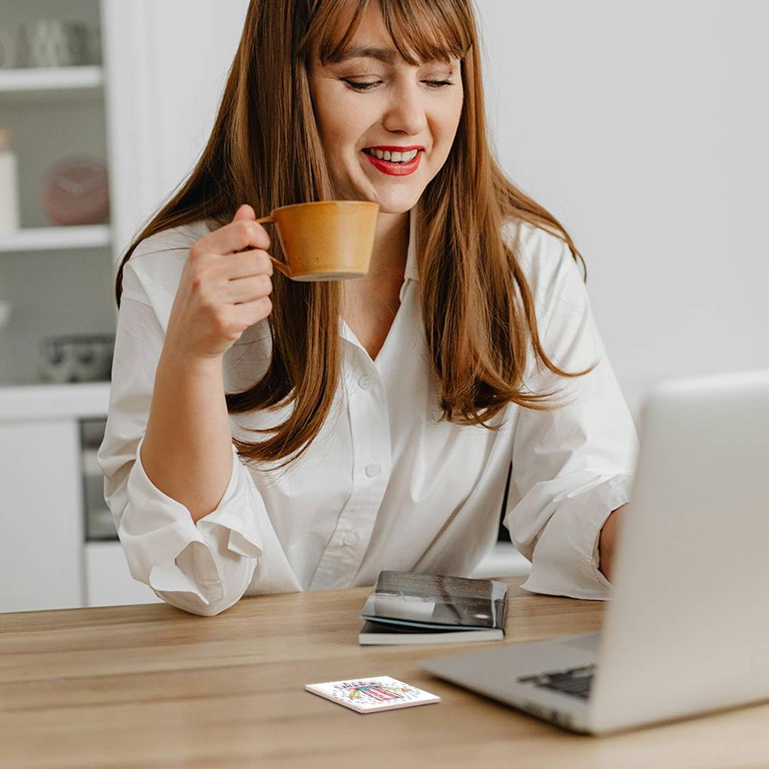 3dRose CST_112219_4 21,915 Days Together, Who's Counting. Happy 60th Anniversary-Ceramic Tile Coasters, Set of 8