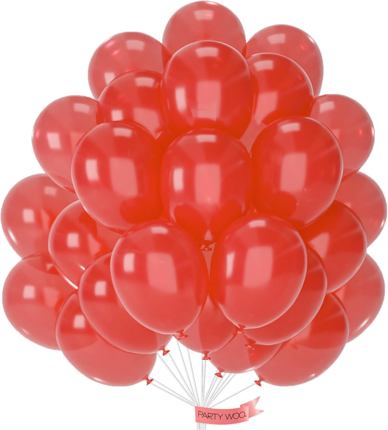 PartyWoo Red Latex Balloons - 50pcs 12 Inch Helium Balloons for Graduation, Weddings & Birthdays