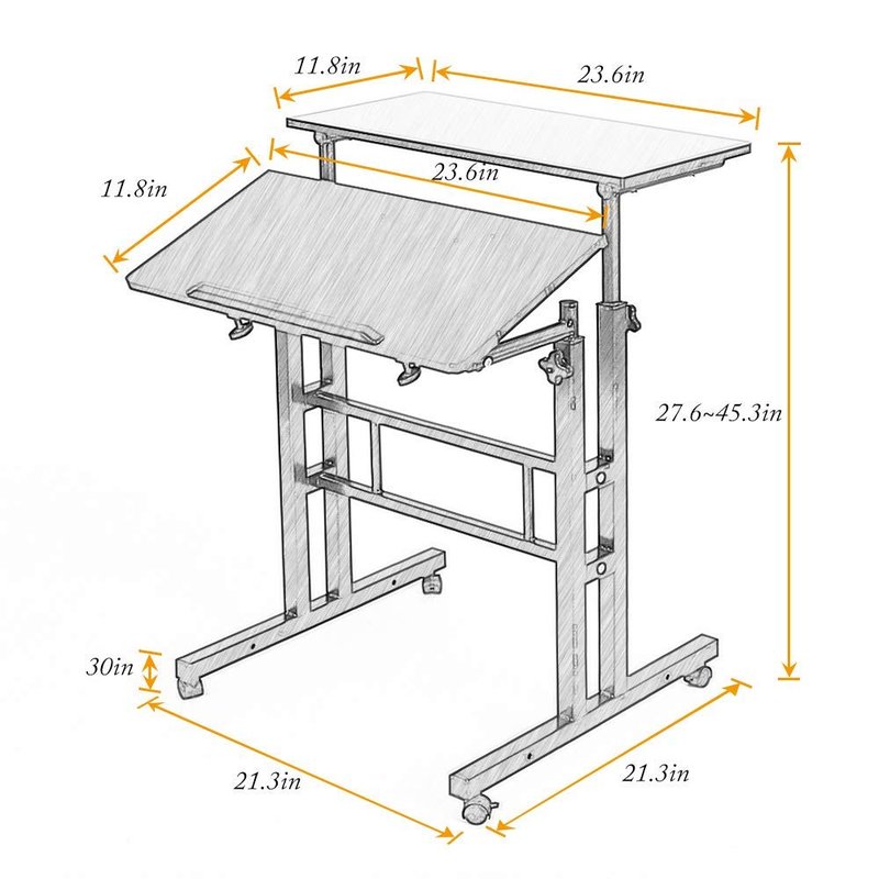 soges Adjustable Stand Up Desk Computer Desk Workstation Sit-Stand Desktop Standing Desk, Black 101-BK