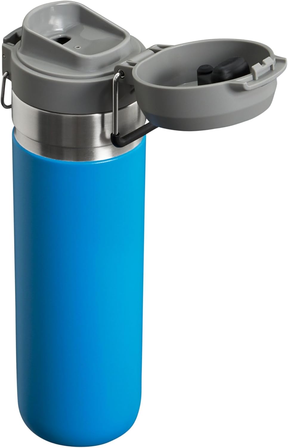 Stanley Quick Flip GO Water Bottle 24 oz - Leakproof, Insulated Stainless Steel | Push Button Lid | Azure