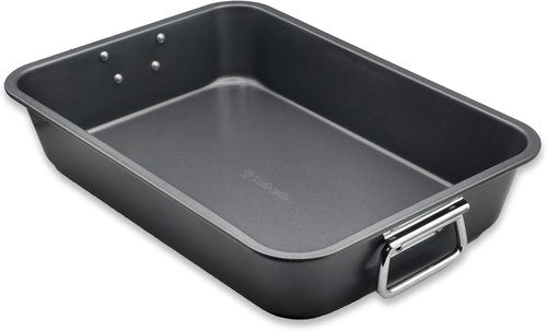 Large Lasagna Pan by [Brand Name] - Nonstick Casserole Dish for Effortless Cleanup - 15” x 11” with Foldable Handles