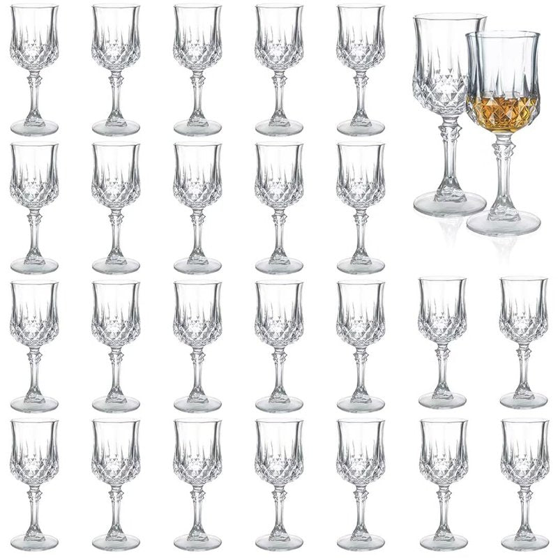 Soopiiso Cordial Glasses,1.7oz/50ml,Shot Glasses Set of 24,shot glasses with stem/tequila shot glasses/Sherry glasses, Transparent