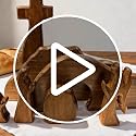 Wooden Empty Tomb Easter Resurrection Scene Tabletop Decor
