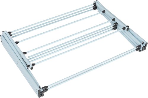 Household Essentials Folding Clothes Drying Rack - Durable Steel Frame with 11 Coated Dowels, White