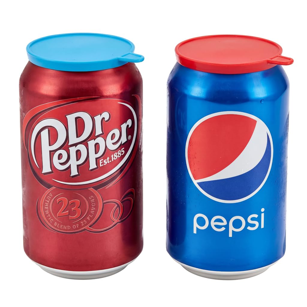 Soda Pop Tops - 12 Pack Can Lid Covers, Assorted