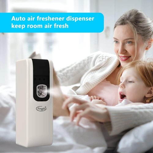 FENGJIE Automatic Air Freshener Spray Dispenser - Wall Mount & Free Standing for Home & Office