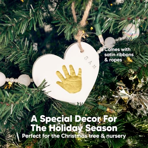 DIY Baby Hand and Footprint Keepsake Kit - Air-Dry Clay Ornament Set