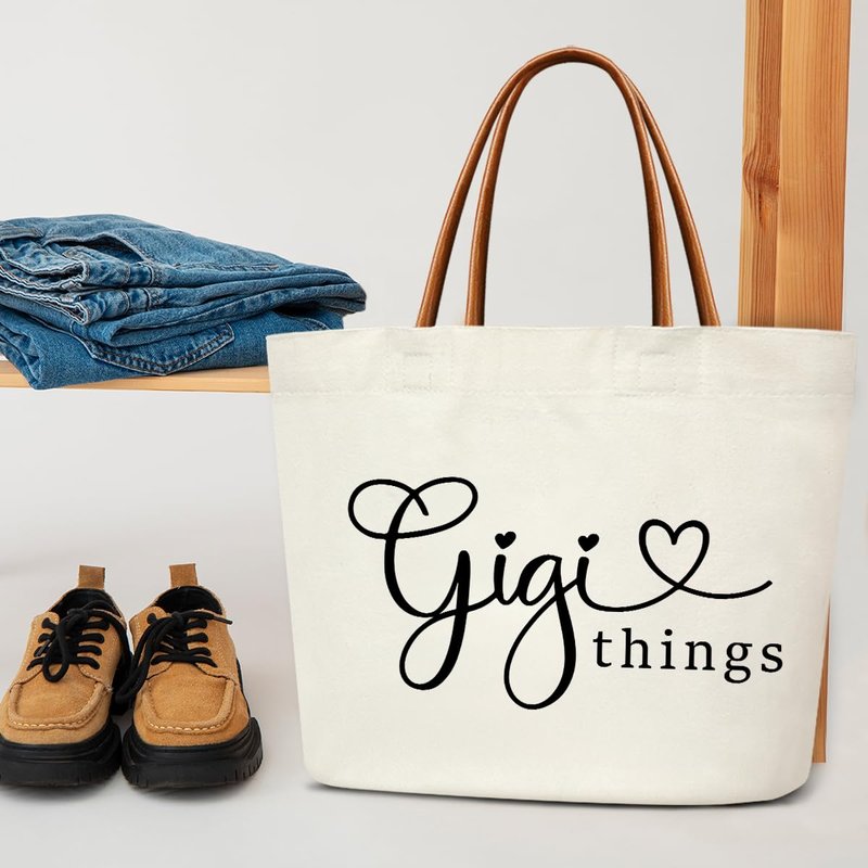 DOIUCRO Grandmother Gifts Canvas Tote Bag, Gigi Things Reusable Grocery Bags Appreciation Gifts for Mom - 04