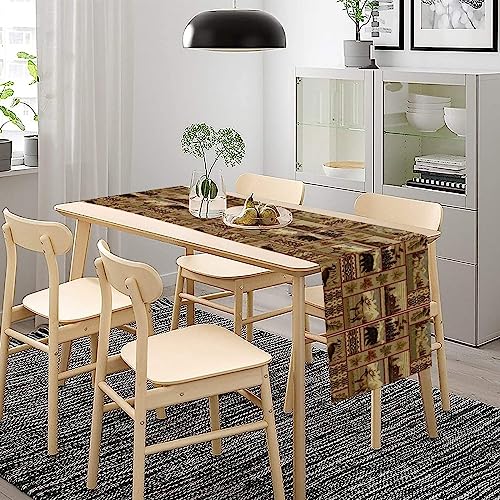 13x36in Retro Rustic Table Runner – Farmhouse Decor, JESTRONRY 13x36in (Retro Rustic-11) Linen Cotton
