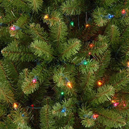 6.5ft Pre-Lit Kingswood Fir Slim Artificial Christmas Tree with Stand