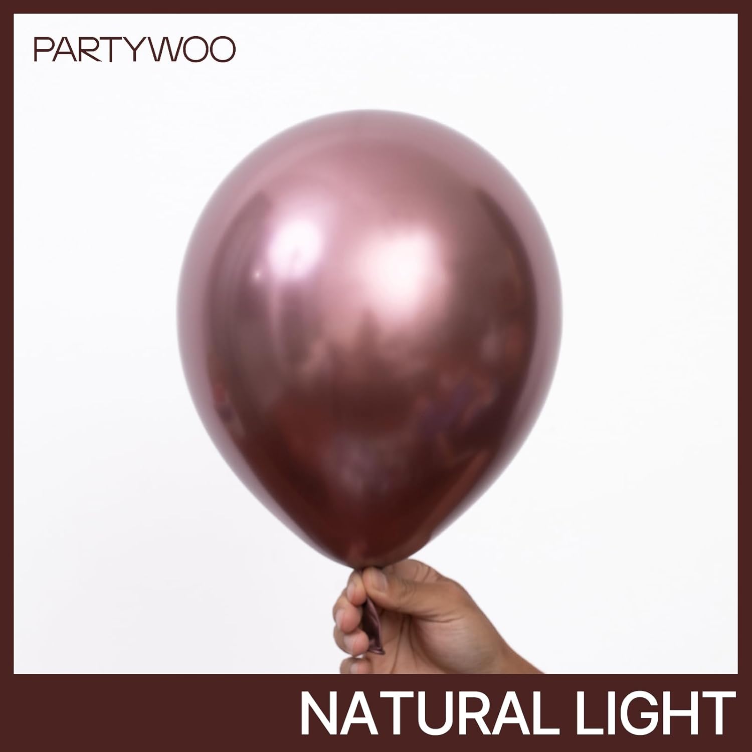 PartyWoo Copper Balloons - 50pcs 12 Inch Bronze Metallic Latex Helium Balloons for Celebrations