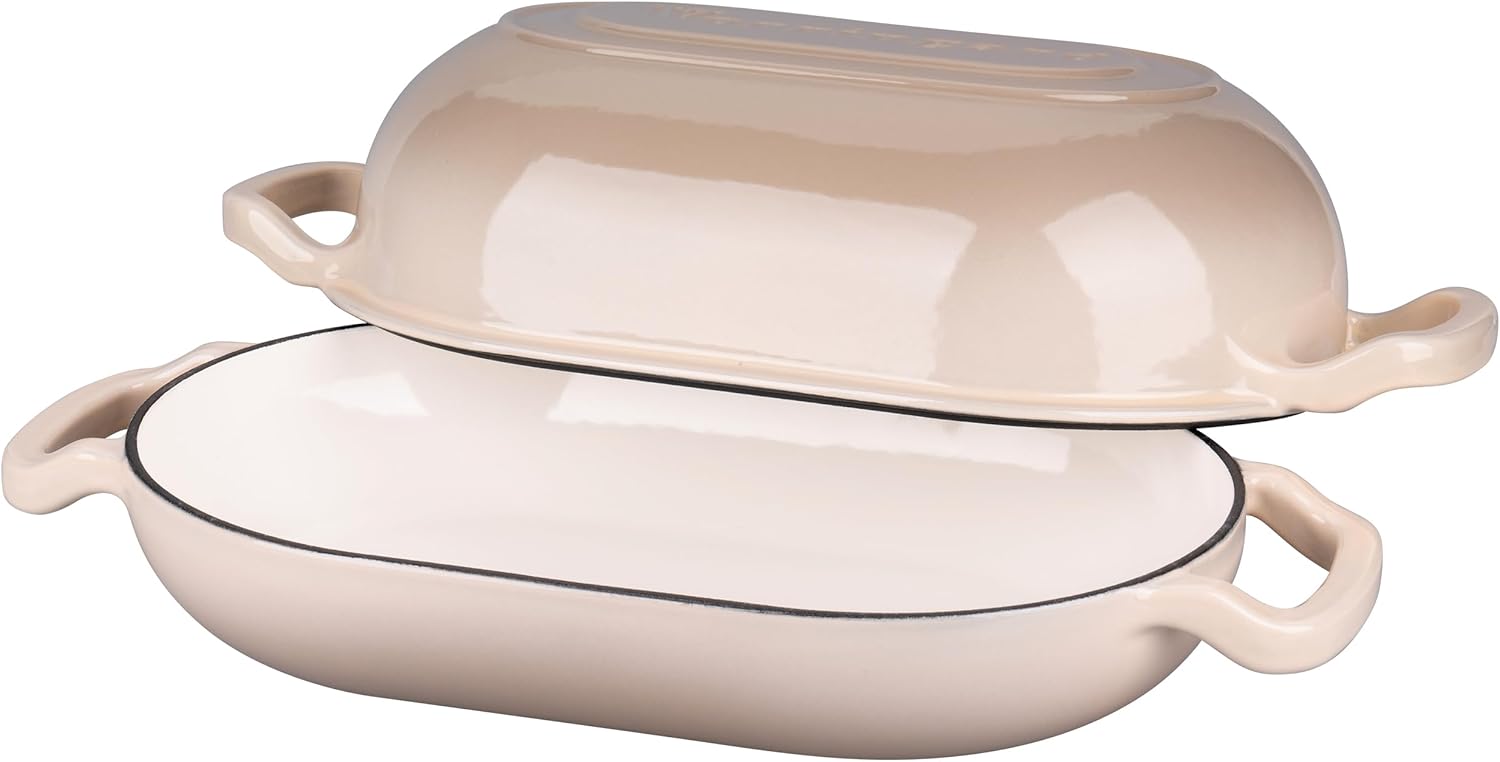 VORRINGARD Enameled Cast Iron Dutch Oven - 5QT Sourdough Bread Pan with Lid | Ideal for Homemade Baking