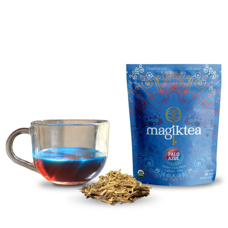 Magiktea Palo Azul, Loose Tea 2 oz (30 cups), USDA Organic, Kidneywood, Caffeine-Free