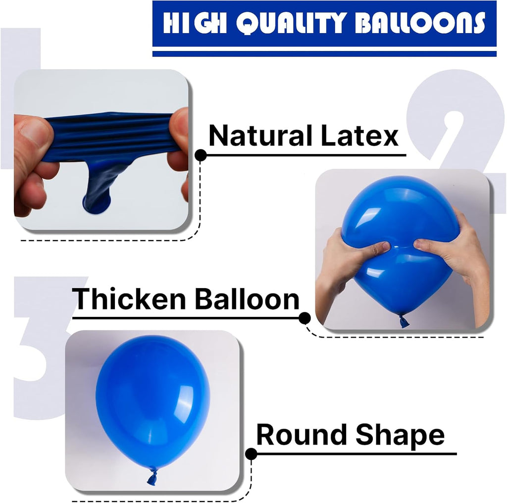 PartyWoo Royal Blue Balloons - 50 Pack of 12-Inch Dark Blue Latex for Weddings & Celebrations