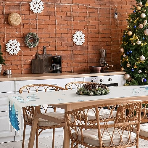 Christmas Snowflake Table Runner 72x13 Inches for Holiday Decor