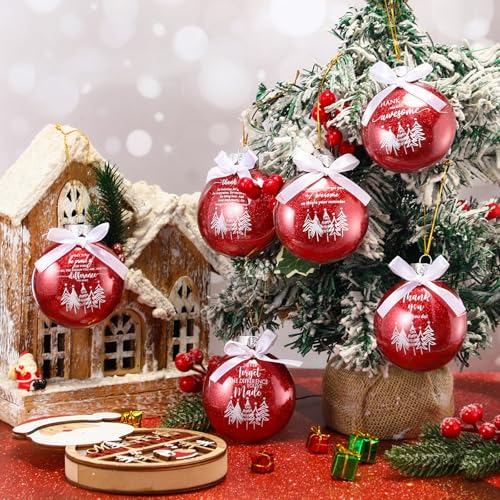 36 Pcs Christmas Ornaments Coworker Gift Glitter Balls Holiday Decorations