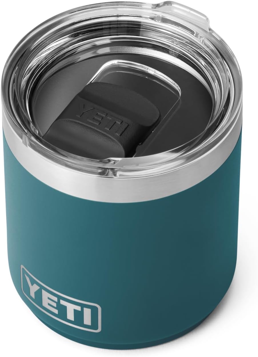 YETI Rambler 10 oz Lowball - Vacuum Insulated Stainless Steel with MagSlider Lid | Agave Teal