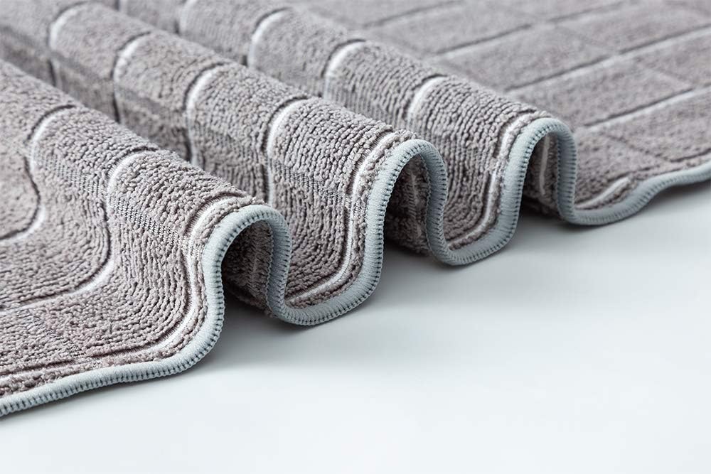 Skiennix Microfiber Dish Towels - Soft, Super Absorbent & Lint-Free - 8 Pack in Gray Lattice Design | 26 x 18 Inch