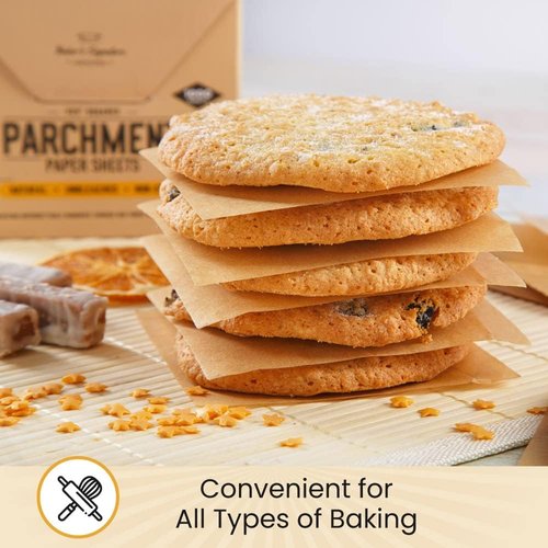 Baker’s Signature Hamburger Patty Paper Squares - 300 Pcs Silicone Coated Parchment Sheets | Unbleached & Non-Toxic for Baking, Wrapping, Freezing
