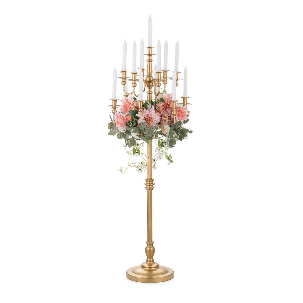 Sziqiqi Candelabra Candle Holder for Wedding: 51in Tall Candelabra 13 Branches Gold Candle Holders for Candlesticks Wedding Centerpiece Table Decorations
