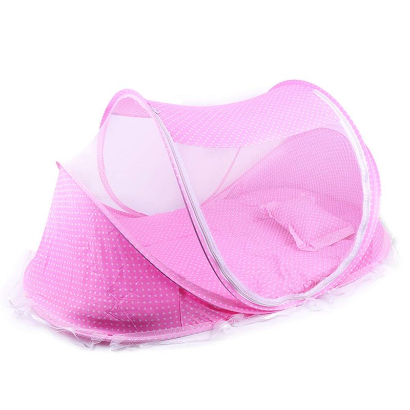 Portable Foldable Baby Bed Net Newborn Sleep Bed Travel Bed for Home Use (Pink)