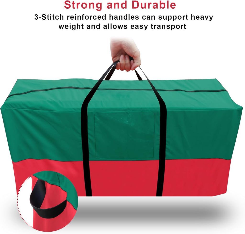 Skiennix Christmas Tree Storage Bag - Fits Up to 10 Ft Tall Trees | Heavy-Duty 600D Oxford Material with Reinforced Handles & Dual Zipper