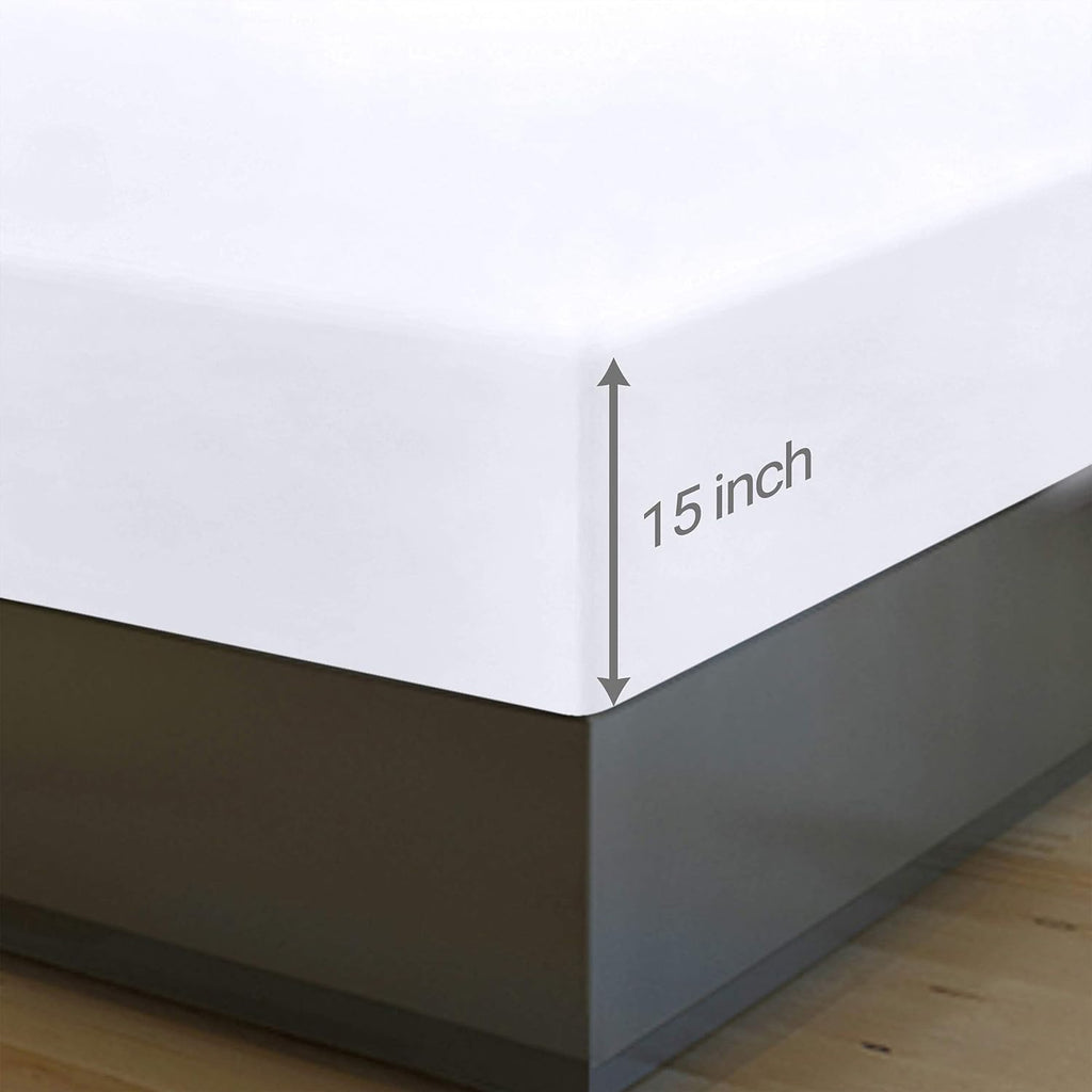 Utopia Bedding Queen Fitted Sheets - Soft Brushed Microfiber | Deep Pocket Bulk Pack of 6 - White