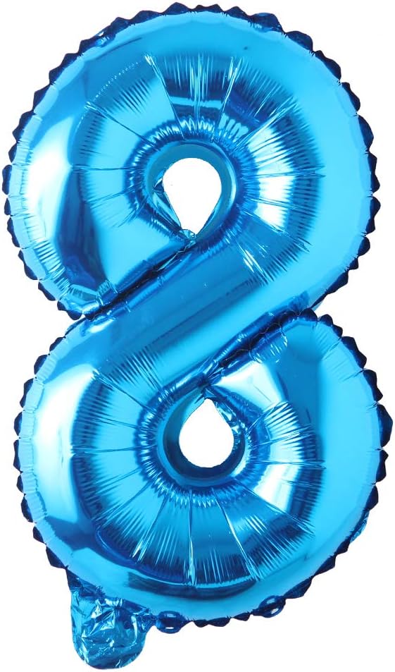 Skiennix 40-Inch Blue Happy Birthday Balloons - Foil Letter Helium Decor for Kids' Parties