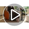 Adjustable Height TV Tray Table with Flip-Top for Couch and Bedside