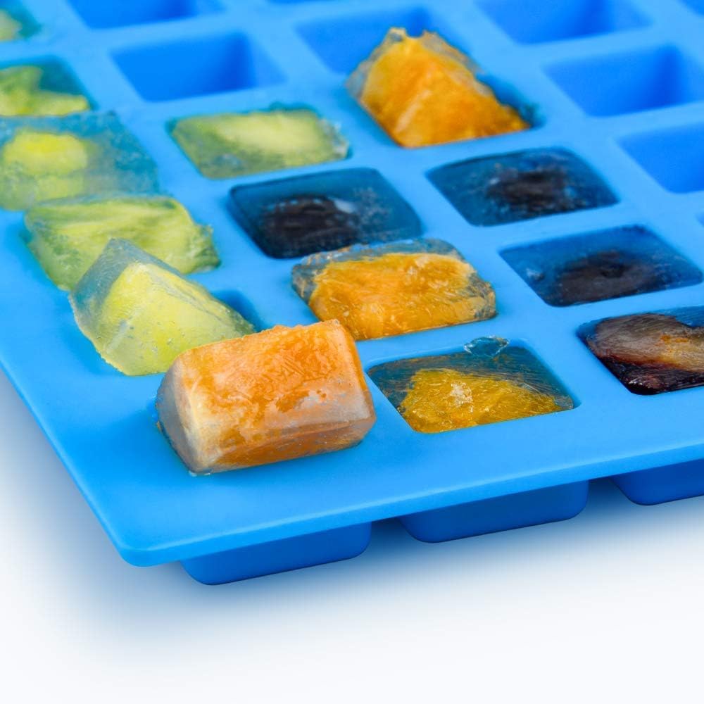 Skiennix Square Silicone Candy Molds - Mini Molds for Hard Candy, Chocolate, Gummy & More (Set of 2)